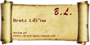 Bretz Léna névjegykártya